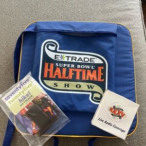 Super Bowl Halftime Show Blue Tote Bag seat cushion and accessories